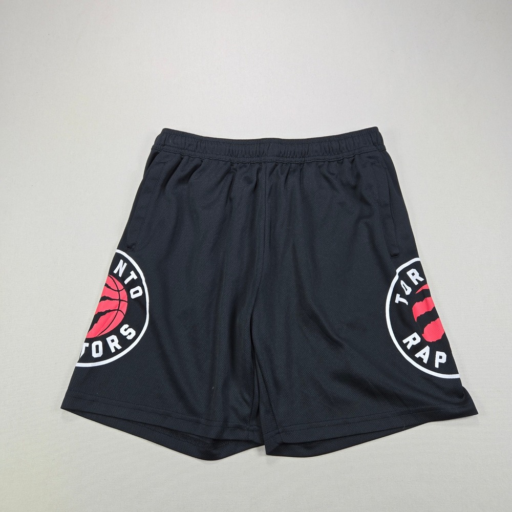 NBA Toronto Raptors Basketball Shorts Mesh Athletic Graphic Black Mens Small